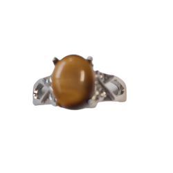 Bague ajustable oeil du tigre