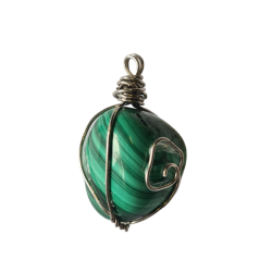 Pendentif artisanal avec Malachite