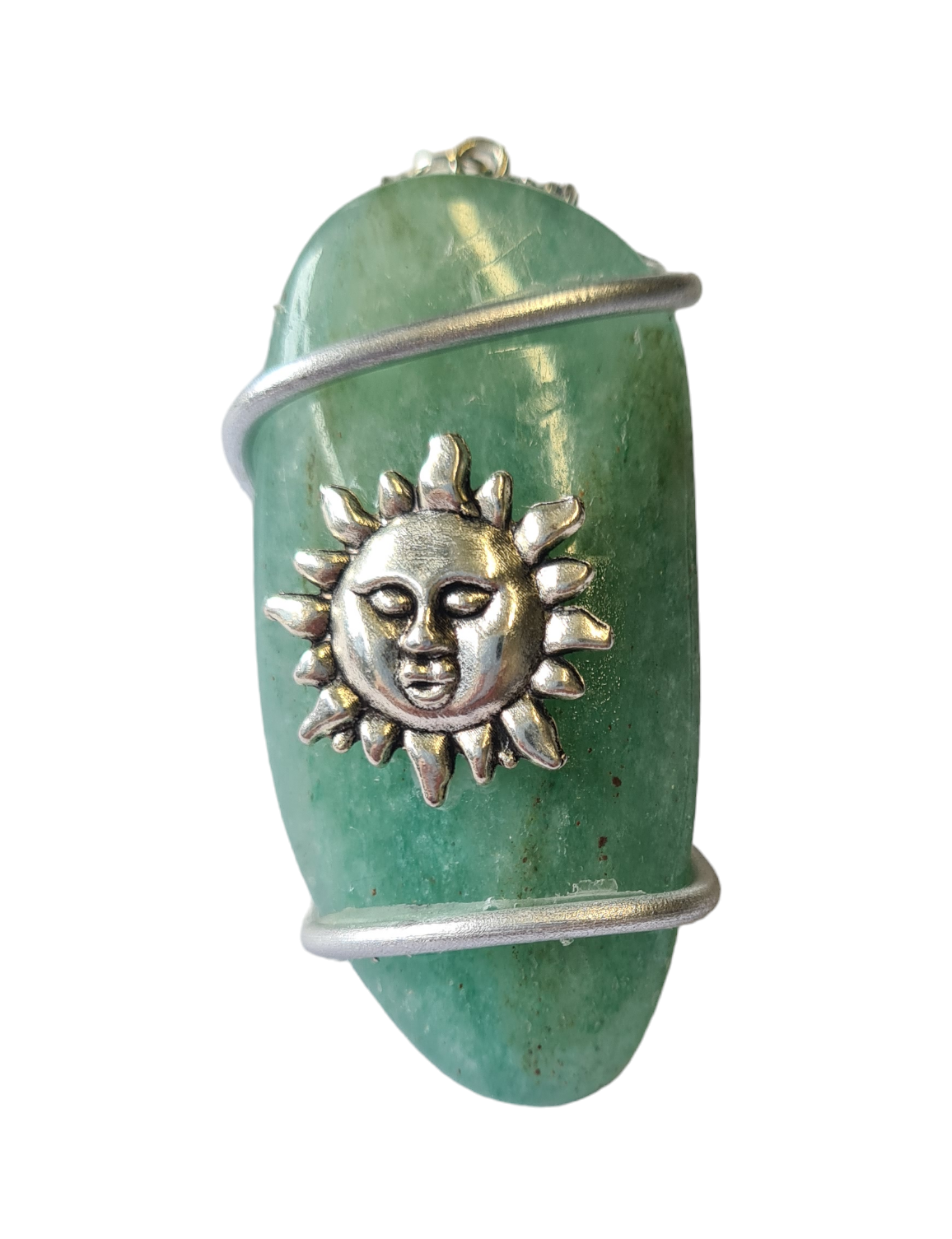 Pendentif artisanal Aventurine verte