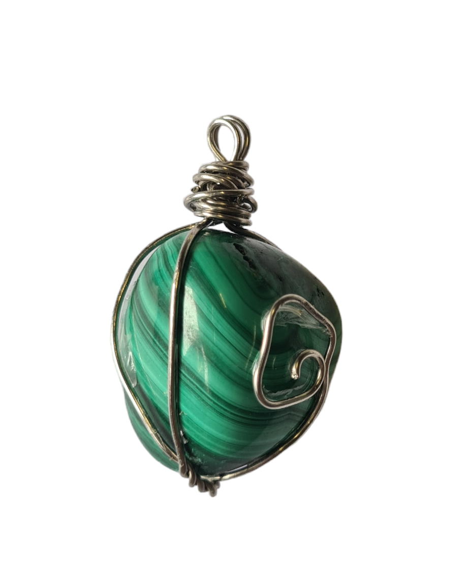 Pendentif artisanal avec Malachite