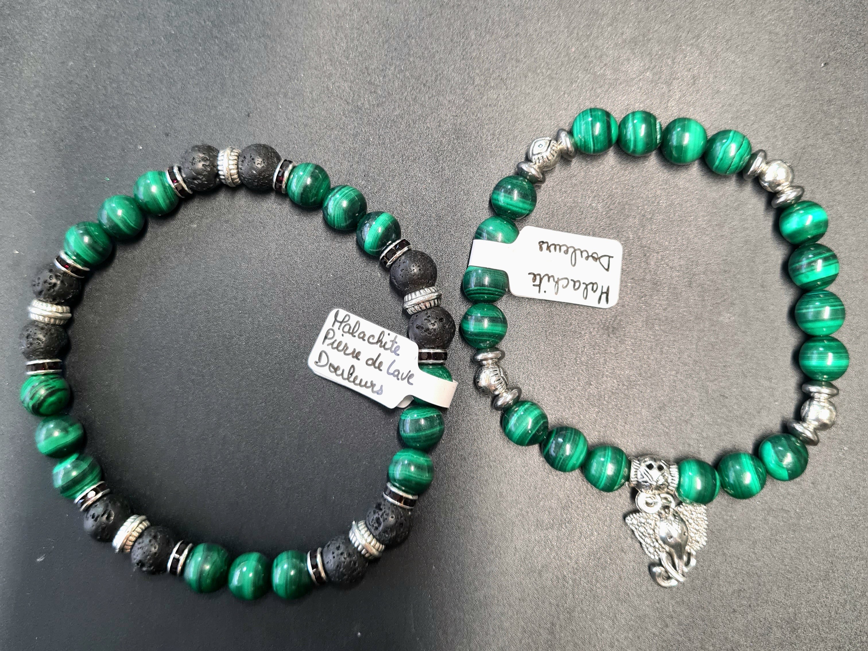 Bracelet anti douleurs rhumatismales Malachite